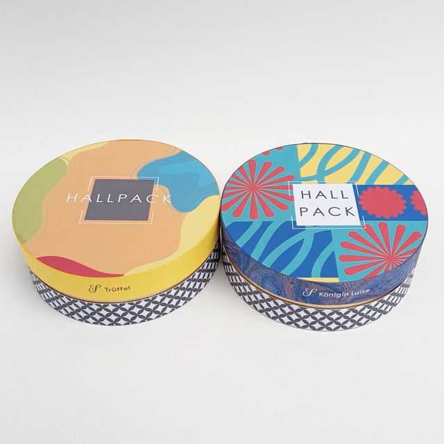 Material reciclado biodegradable, impresión personalizada, cartón duro Kraft, cilindro, tubo de papel, embalaje, logotipo Hallpack