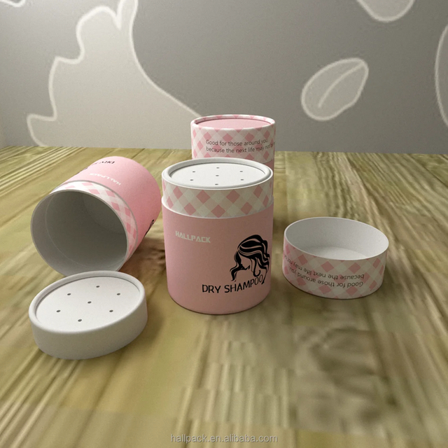 Tubo tamiz de papel para champú en polvo, papel de aluminio interior, papel artesanal cosmético, contenedor de cosméticos de papel Kraft reciclable, 1 Uds.