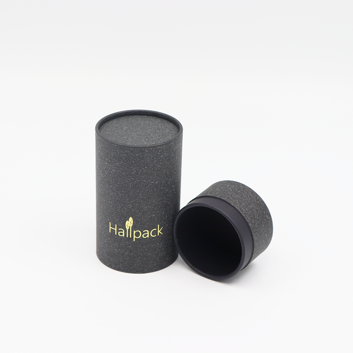 Tubo de caja de papel Kraft marrón de alta calidad, caja redonda blanca personalizada, embalaje de tubo cilíndrico biodegradable negro