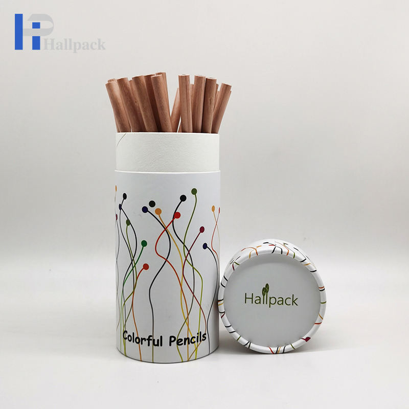 Original Impresión personalizada, contenedor de bolígrafos con núcleo de papel reciclado, tubo