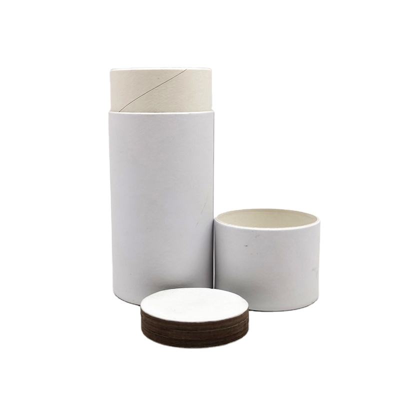 Envase de tubo de papel Kraft ecológico de 5g, envase de cosméticos, barra de loción de forma redonda, lápiz labial