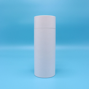 Impresión personalizada Envasado de alimentos Caja cilíndrica de cartón Embalaje Tuerca Café Té Tubo de papel Embalaje Blanco