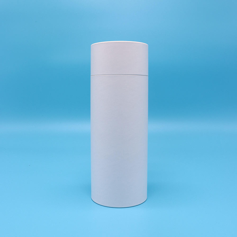Impresión personalizada Envasado de alimentos Caja cilíndrica de cartón Embalaje Tuerca Café Té Tubo de papel Embalaje Blanco