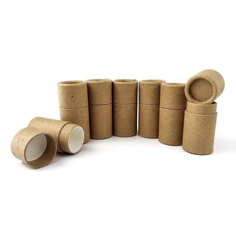 Tubos vendedores calientes de Lipbalm del tubo del papel del desodorante marrón de 0.5oz ECO con precio bajo