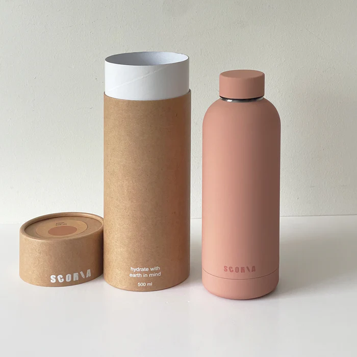 Hallpack Design Tubo de papel redondo ecológico 100% libre de plástico para botella Tubo de papel de material biodegradable para botella