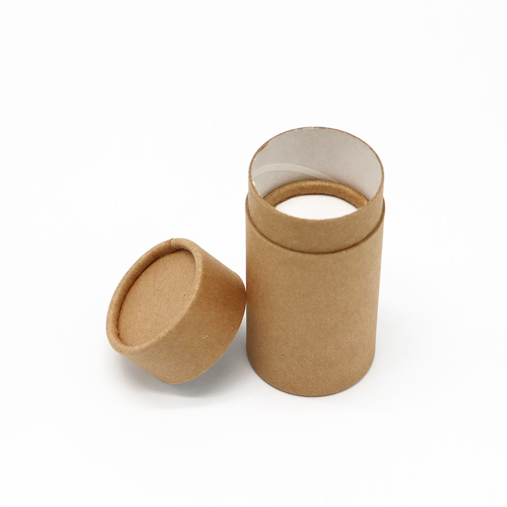 Venta al por mayor, tubo de papel Push Up, contenedor de desodorante, caja de embalaje ecológica, bálsamo labial de cartón biodegradable, tubo de papel Kraft