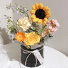 Tubo de papel Kraft de personalización de lujo, tubo de flores frescas, paquete de ramo reciclado, tubo de papel, paquete de rosas