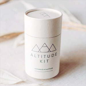 Caja cilíndrica de papel Kraft hecha a mano personalizada para aceite de perfume, vela, aceites esenciales, uso de tubo de papel de embalaje