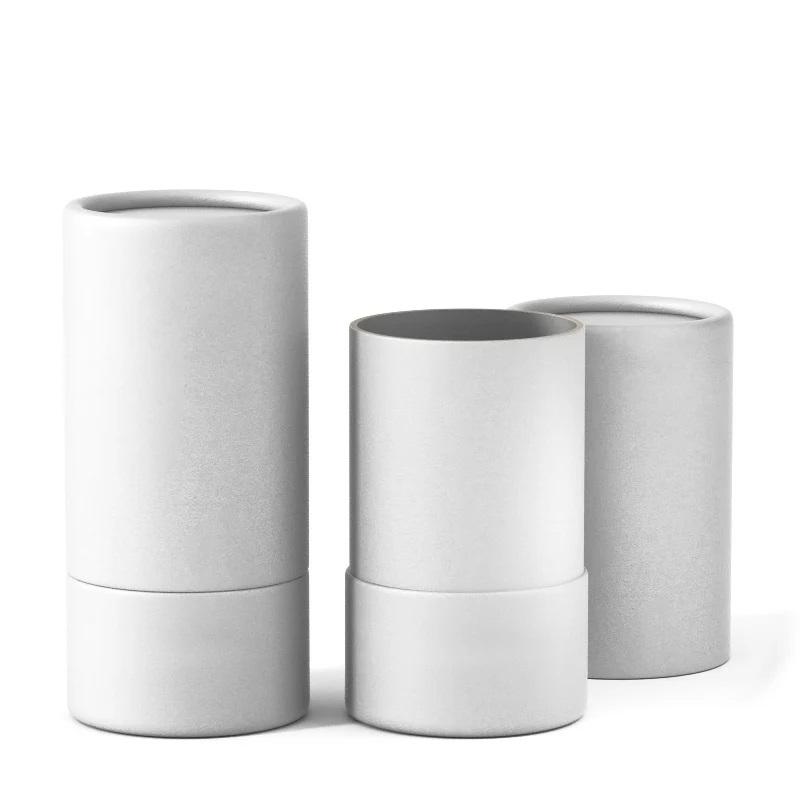 Tubo blanco mate de Kraft de diverso tamaño que empaqueta el tubo del papel del perfume de la vela de los aceites esenciales