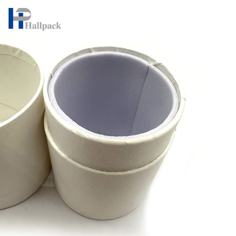 Tubo de papel blanco de cartón Kraft reciclado para envases cosméticos personalizados