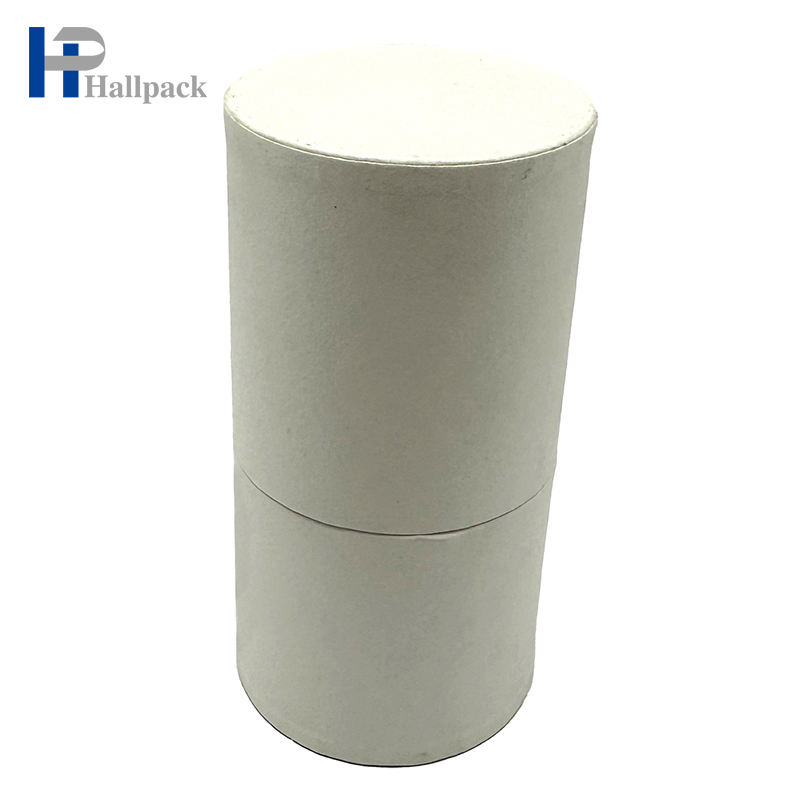 Tubo de papel blanco de cartón Kraft reciclado para envases cosméticos personalizados