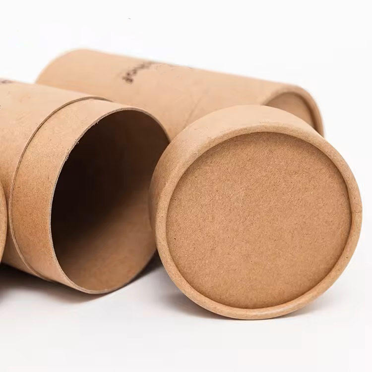 Tubo de papel Kraft personalizado 100% respetuoso con el medio ambiente, embalaje de alimentos, hoja, té, flor, tubo de embalaje