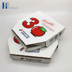 Caja de papel personalizada de cartón con diseño de caja de pizza de todos los tamaños de calidad alimentaria