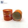 Embalaje redondo de cartón de tubo de papel Eco Kraft para uso artesanal de cosméticos con manejo de impresión en relieve y desaparición