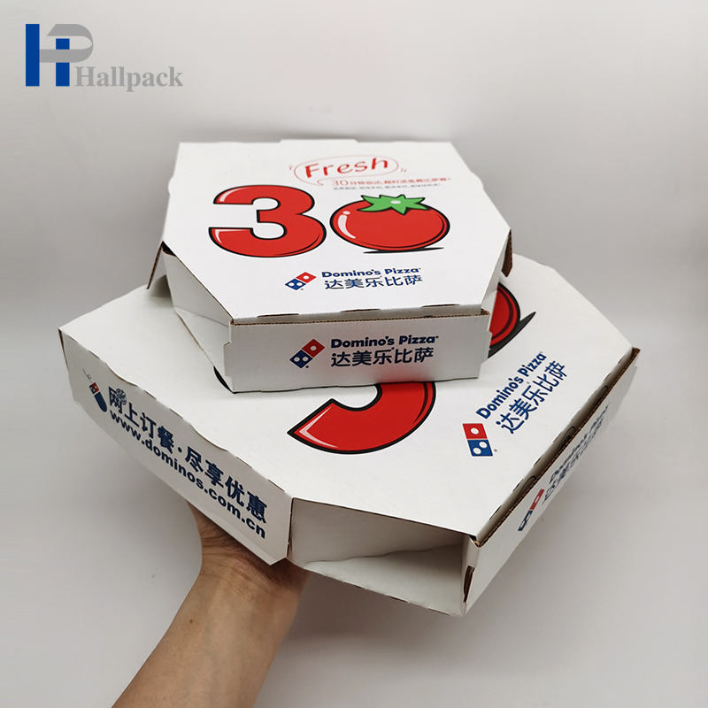Cajas de pizza de cartón de alta calidad de 10/12/24 pulgadas, caja de papel de embalaje vacía