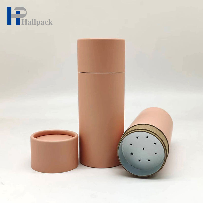 Los tubos de empaquetado redondos creativos impresos del papel de Kraft con Sifer modifican el cilindro de papel para requisitos particulares del rosa en polvo