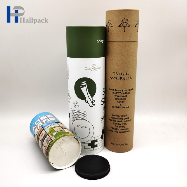 Tubo de papel cilíndrico Tubo exprimidor de papel Kraft dorado Tubos de papel para ropa interior