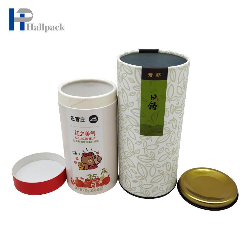 Tubo de papel redondo para embalaje de té y café, tubo de núcleo de papel Kraft transparente