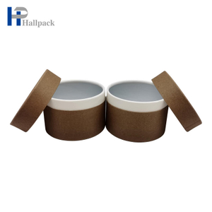 Cartón cilíndrico de papel biodegradable redondo resistente para embalaje de tubos redondos de velas con estampado y manejo de impresión que desaparece