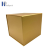Caja de papel de empaquetado de oro plegable al por mayor de la tapa magnética de la forma cuadrada de la caja de papel
