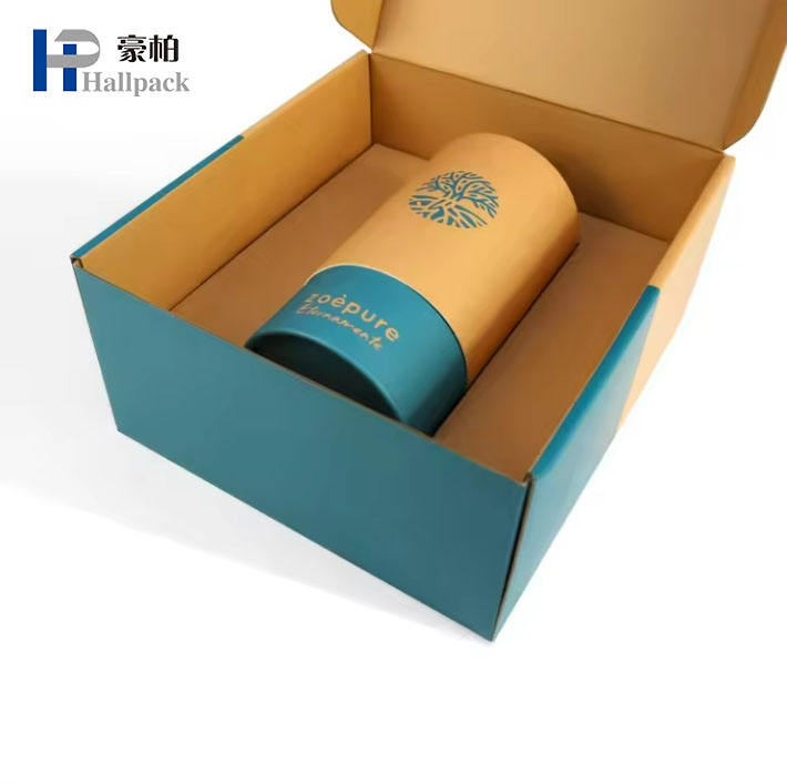 Caja de envasado de perfume impreso de aluminio de oro personalizado con caja de regalo de almacenamiento en brote de laminación Matt