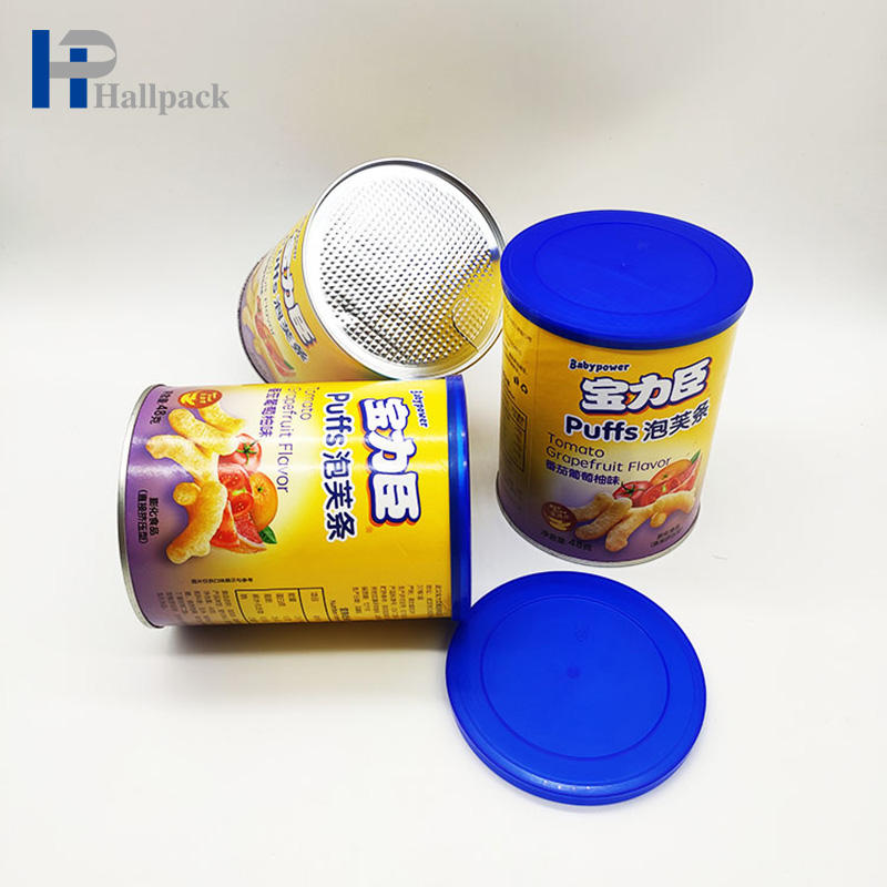 Hoja del tubo de la cartulina del Libro Blanco de los tubos del papel de embalaje alineada con las tapas de la lata