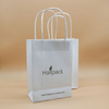Paquete de tamaño personalizado Bolsa de papel con asa de papel Bolsa de compras de papel Kraft