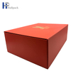 Caja de papel grande plegable magnética de encargo de lujo del tamaño con la cuerda de mano de cuero