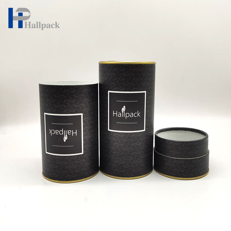 Tubo de empaquetado de papel negro del tubo cosmético blanco del tubo de papel de la cartulina de Brown de la impresión personalizada
