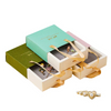 Joyería Embalaje Cajón corredizo Joya de papel de regalo para aretes Rings Mira