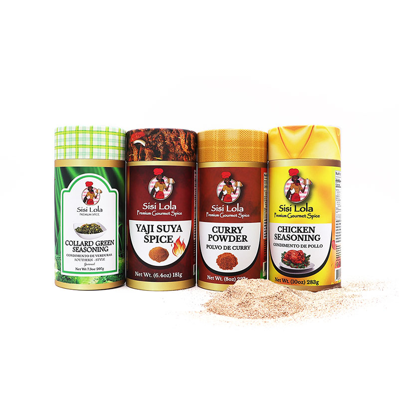 Embalaje de caja redonda personalizada biodegradable para polvo flovado de té