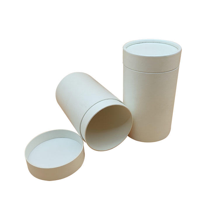 Cajas organizadoras rígidas redondas de papel reciclado de alta calidad, conjunto de tubos de papel, tubo de cartón redondo personalizado, cilindro de embalaje de té