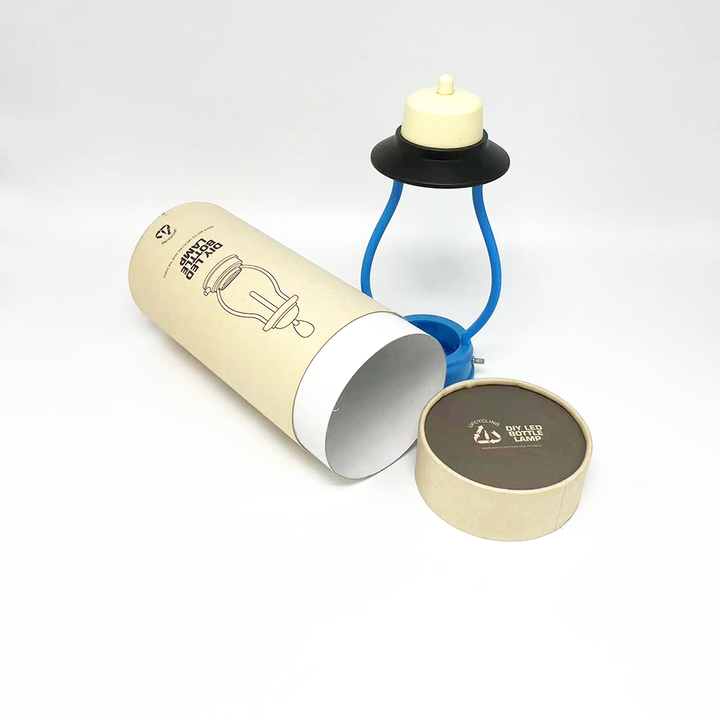 Caja cilíndrica de cartón electrónica respetuosa con el medio ambiente personalizada, embalaje de tubo de papel para cámara, reloj inteligente, auricular, luz LED