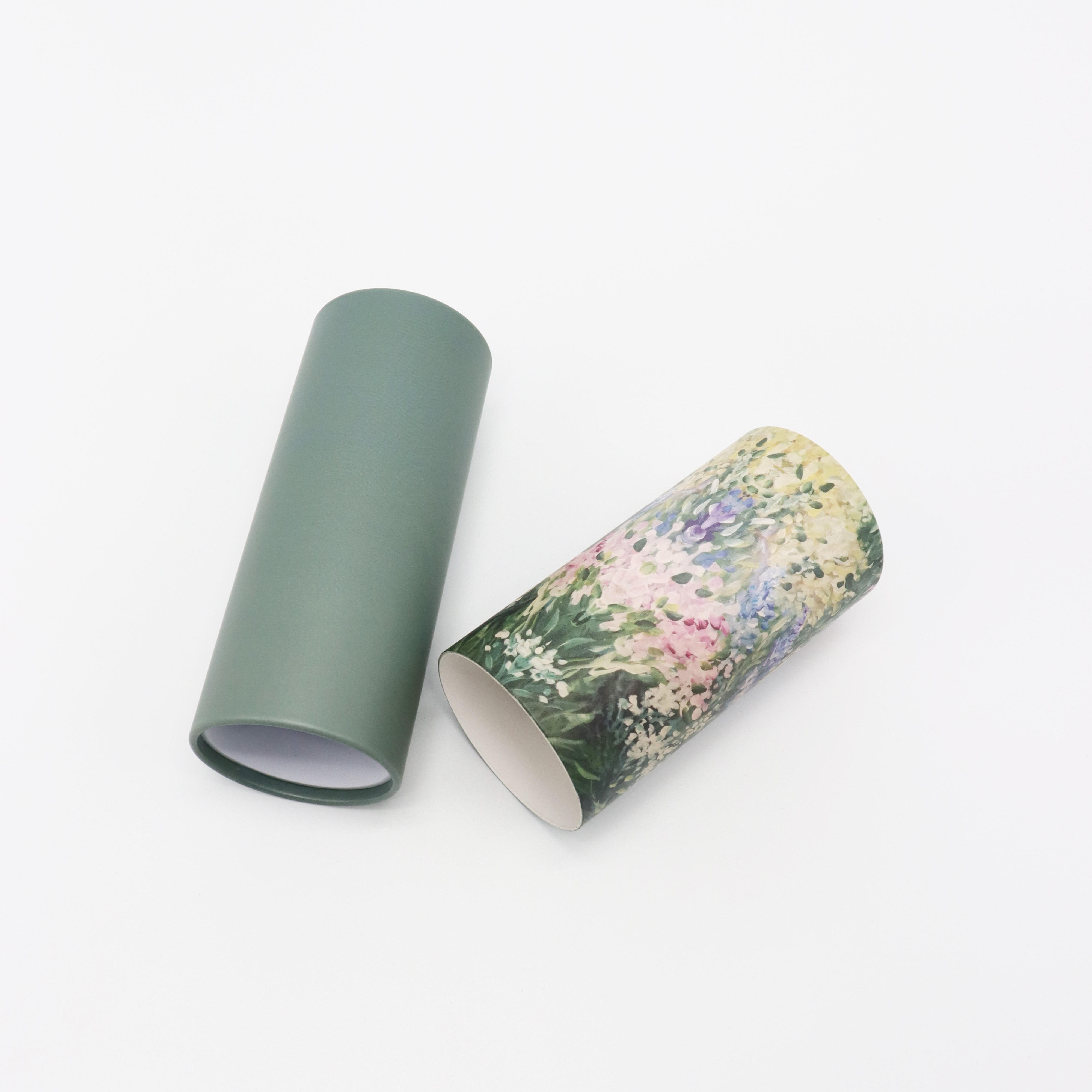 Caja de papel de empaquetado del tubo amistoso de encargo de la cartulina de Eco de la categoría alimenticia para el empaquetado del café y del té