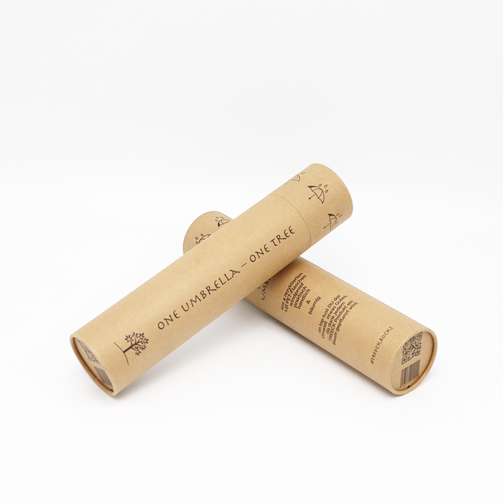 Tubo de papel de caja de cilindro de cartón ecológico personalizado, embalaje para botella, jarrón, papel tapiz, paraguas de bádminton