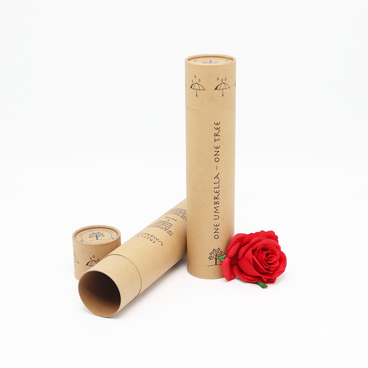 Tubo de papel de caja de cilindro de cartón ecológico personalizado, embalaje para botella, jarrón, papel tapiz, paraguas de bádminton