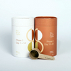 Embalaje de papel reciclado de calidad alimentaria, caja de tubo redondo, embalaje de cilindro de cartón Kraft personalizado para té y café