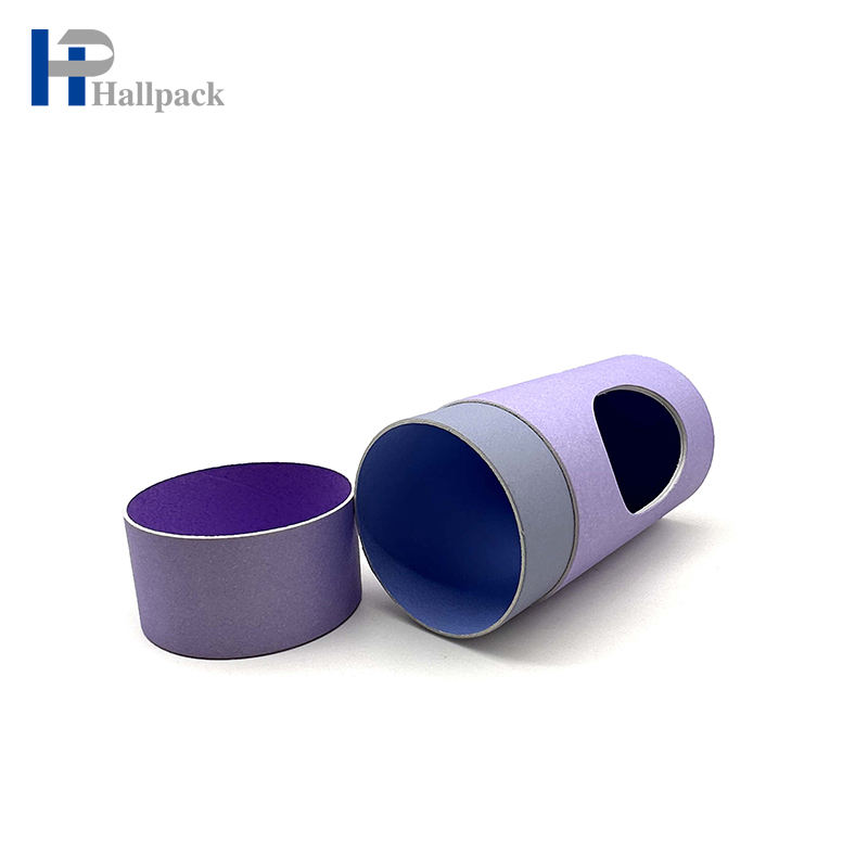 Tubos de papel artesanales ecológicos, contenedor redondo de cartón, bufanda, ropa interior, tubo de papel cilíndrico, embalaje con ventana