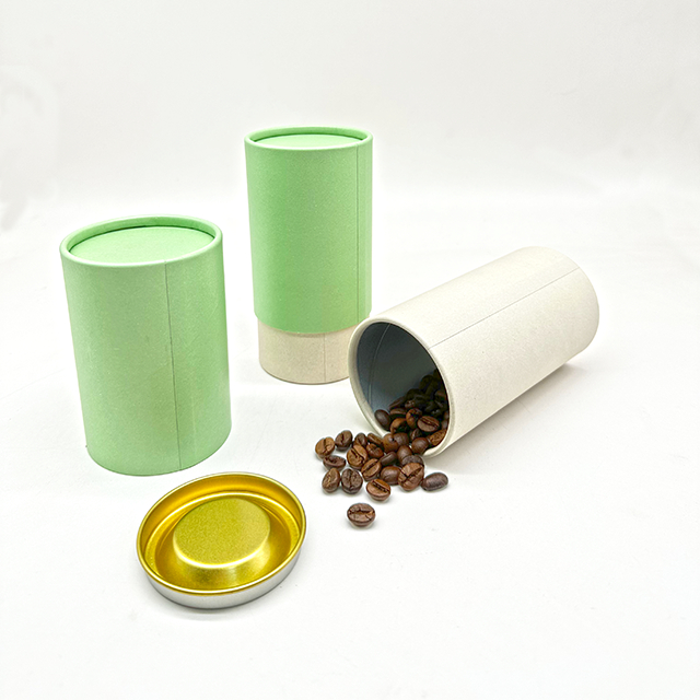 Envases de tubos de té de papel Kraft de grado alimenticio personalizados Hallpack, productos alimenticios saludables, envases estilo lata para granos de café