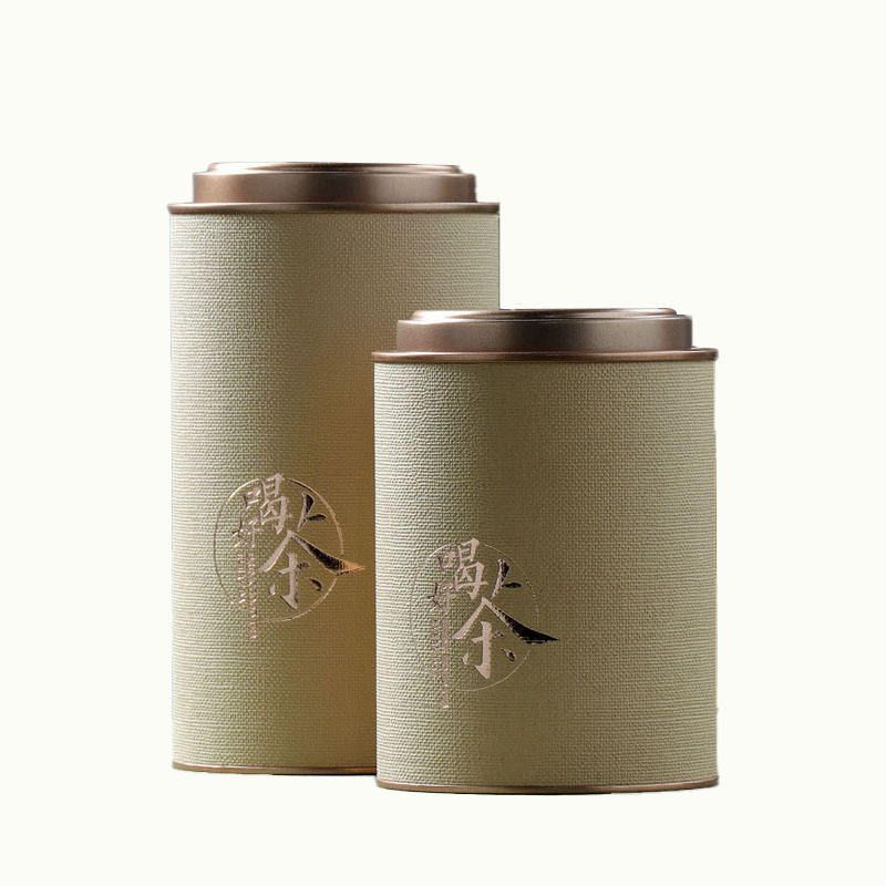 Botes de té hechos de papel especiales Red Stock de 125 g con tapas de hierro