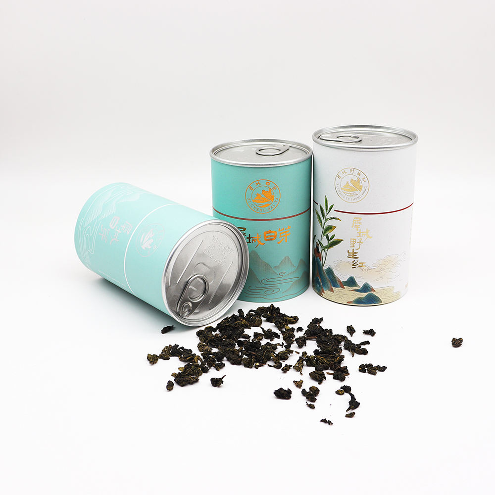 Cilindro de cartón hermético, tubo de papel reciclable con tapa fácil de quitar para proteína en polvo, colágeno, tubo de envasado de alimentos personalizado