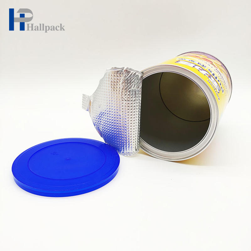 Paquete de papel de calidad alimentaria, diseño personalizado, respetuoso con el medio ambiente, embalaje de tubo de papel de sellado de Metal fácil de pelar para nueces, café y té