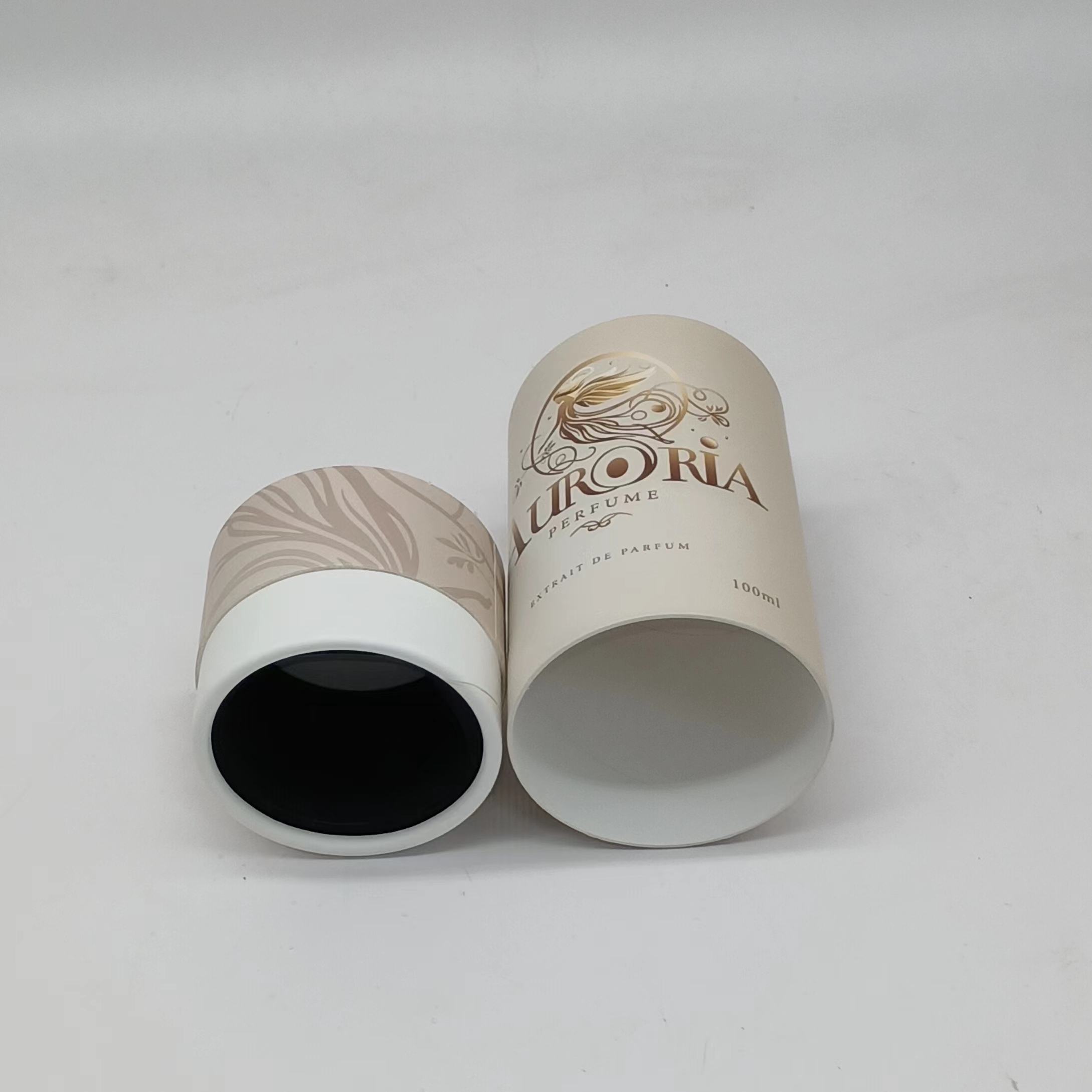 Perfume biodegradable del diseño del paquete del tubo del papel del cilindro de la cartulina de Kraft para el regalo