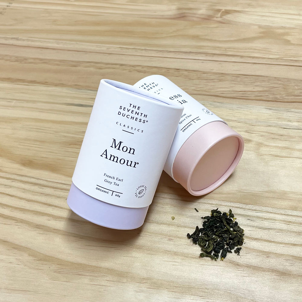 Diseño personalizado, té suelto, café, grano de chocolate, cilindro redondo, cartón, caja de calidad alimentaria ecológica, paquete de tubo de papel para alimentos