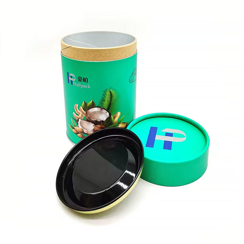 Personalice los tubos biodegradables de papel de calidad alimentaria con tapa de estaño para envases de nueces, café y té