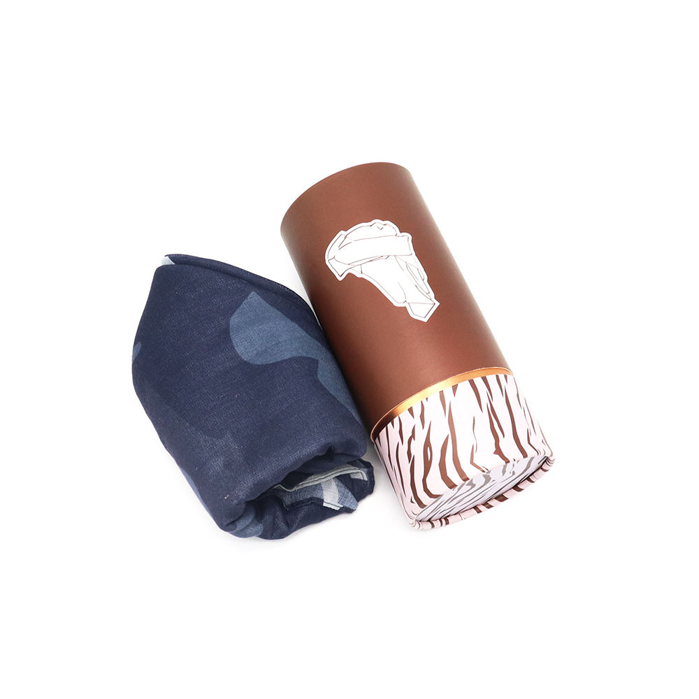 Tablero de papel Kraft mate biodegradable personalizado, tubo de papel redondo, toalla, ropa interior, bufanda de seda, embalaje de tubo de papel de regalo