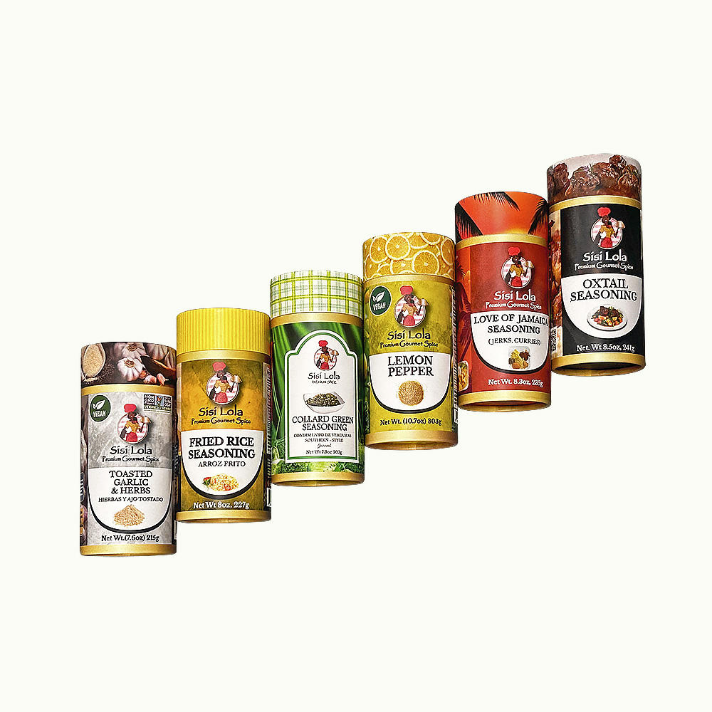 Caja cilíndrica de cartón Kraft biodegradable personalizada, tapa de fácil rasgado de calidad alimentaria, tubos de papel de 3 capas, embalaje de condimentos