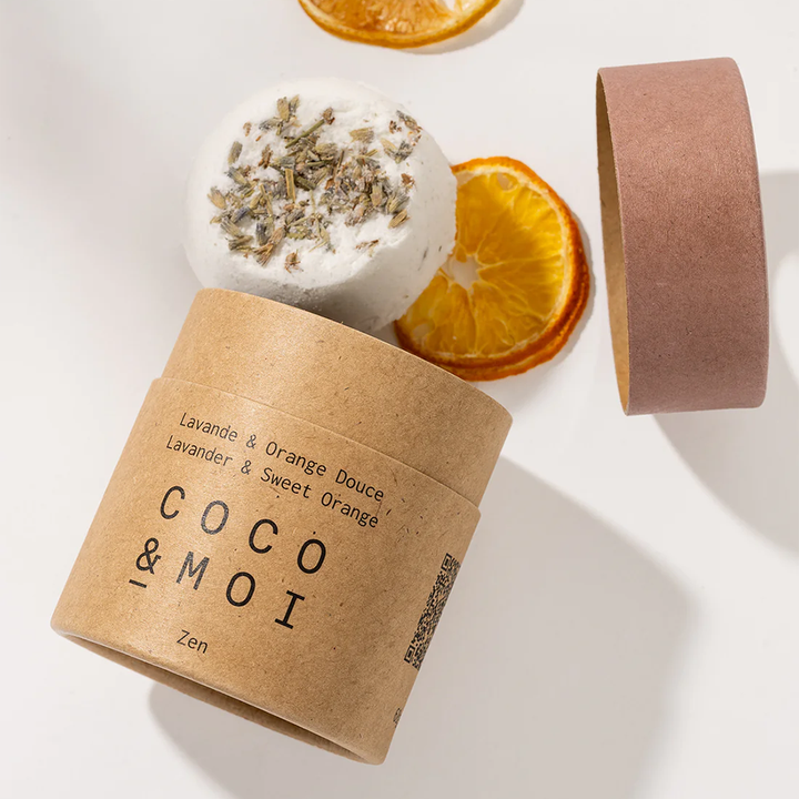 Caja cilíndrica de papel Kraft biodegradable, 100% libre de plástico, personalizada para jabón, velas, aceites esenciales, uso de tubos de papel, embalaje