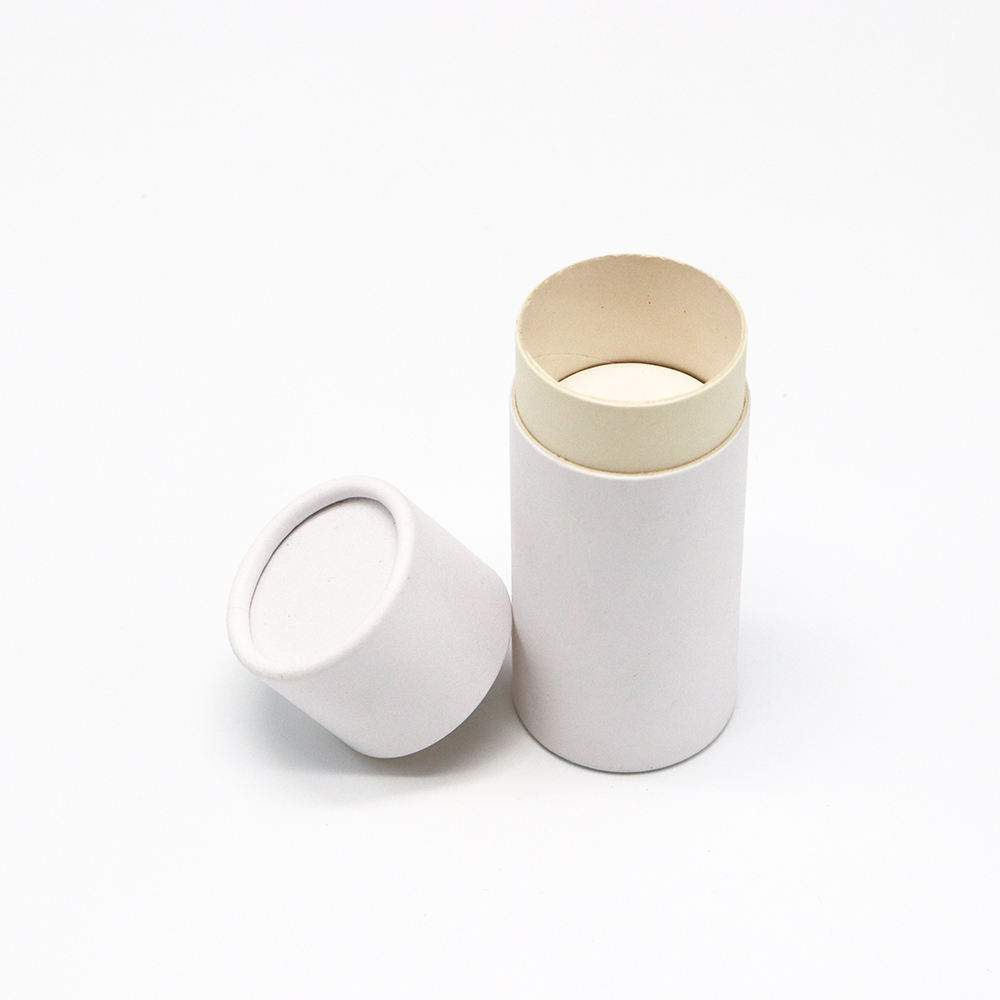 Venta al por mayor, tubo de papel Push Up, contenedor de desodorante, caja de embalaje ecológica, bálsamo labial de cartón biodegradable, tubo de papel Kraft
