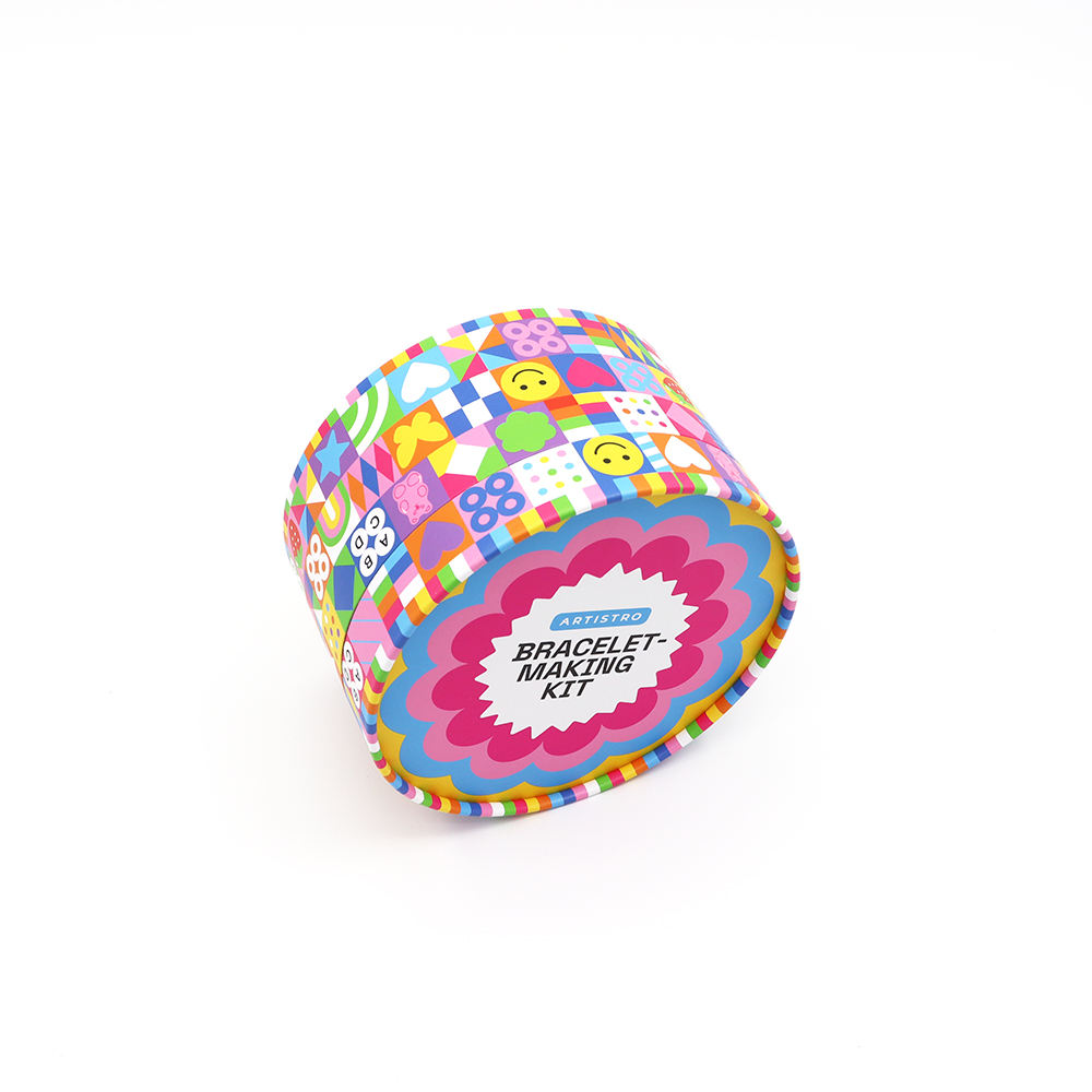 Embalaje de papel redondo para pastel de cumpleaños, contenedor cilíndrico con impresión de diseño de lujo, Dumplings, pastel de cumpleaños, embalaje de papel de regalo